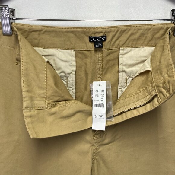 J.Crew High-Rise Wide Leg Khaki Chino Pants Women Size 29 Beige Flat Front New - Picture 4 of 16